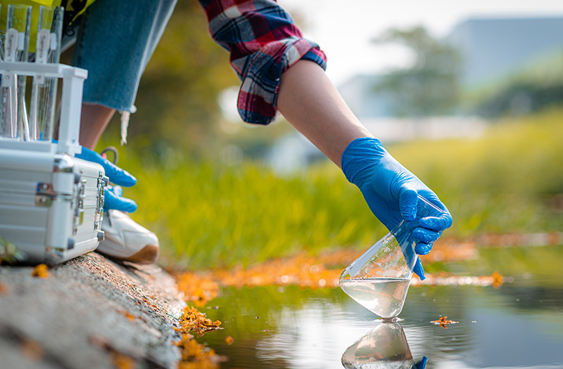 Taking Water Sample Taking Water Sample
