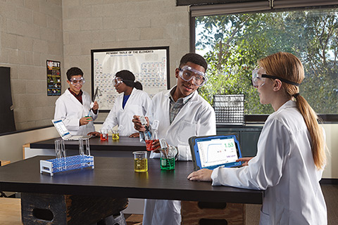 High School Kids Learning Chemical Bonding