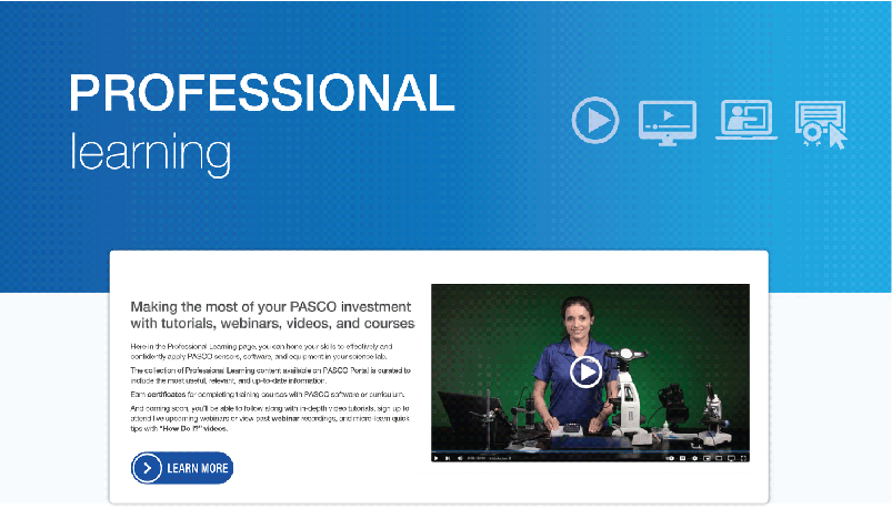 Professional Development Screen Sample